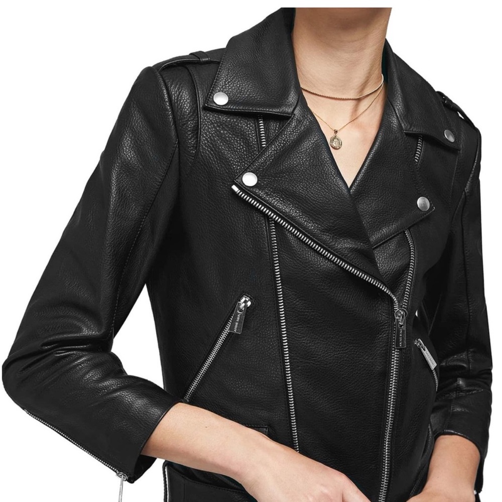 Anine Cropped Moto Jacket